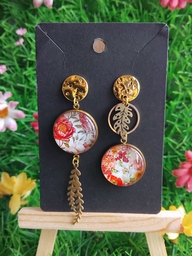 boucles d'oreilles fleuries