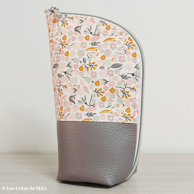 La Trousse Pot à Crayon Fleurs R&G / Gris