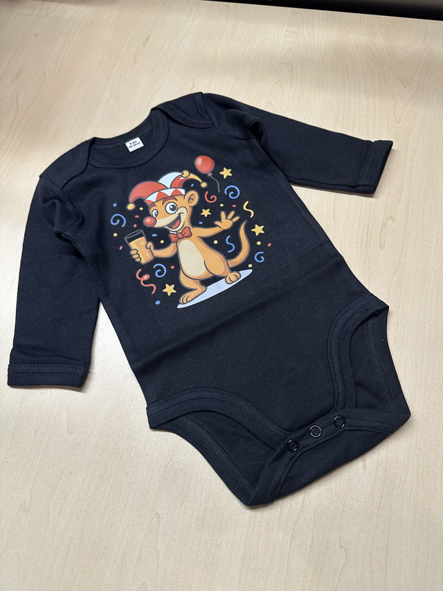 Baby Long Sleeve Bodysuit Schwarz 3-6 mona