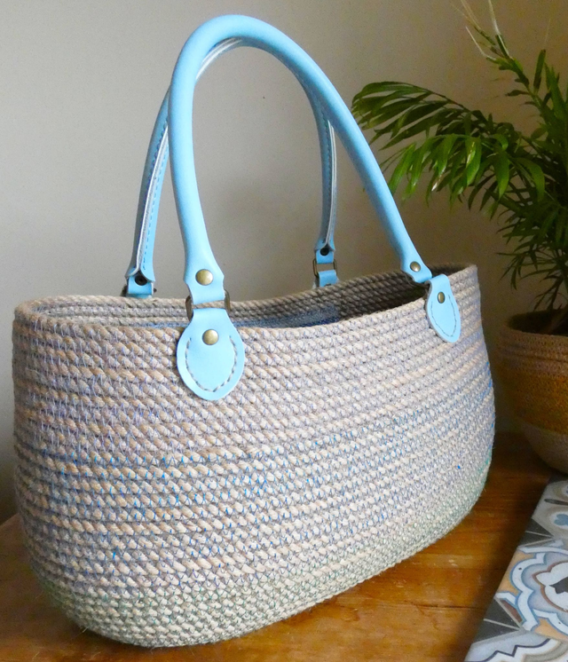 SOLD - Barley twist handbag basket - other colours to order