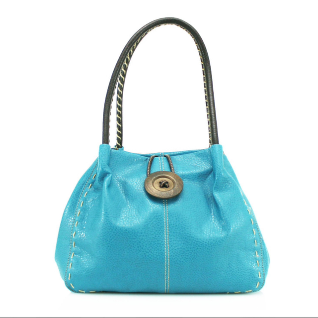 Large Button Shoulder Handbag 