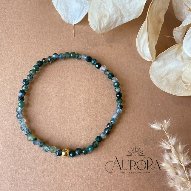 Moosachat Armband 4mm 