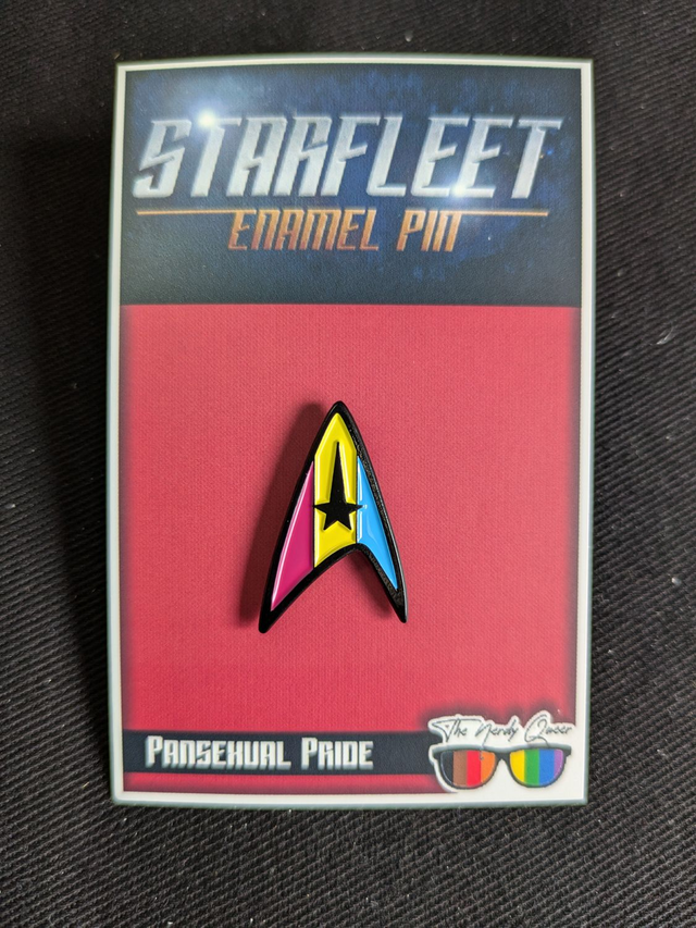 Starfleet Insignia Pansexual Pride Flag Soft Enamel Pin Badge
