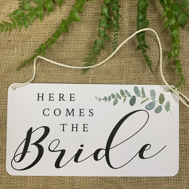 Eucalyptus aisle sign - funny wedding aisle sign for page boy, bridesmaid, usher