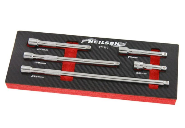 5 pc DRIVE EXTENSION BAR SET 1/2&quot;