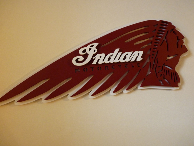 Indian Mortocycle - 40x15 cms