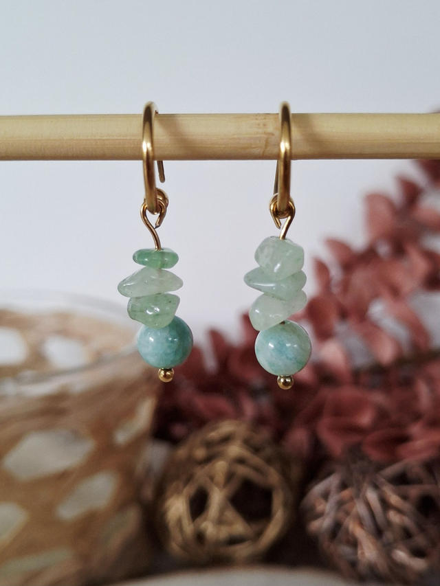 Pampilles Vert tendre Ships (sans créoles)