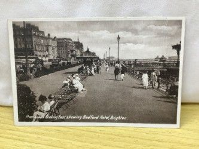 Brighton, Promenade looking East showing Bedford Hotel, Sussex, unbranded postcard. Our Ref no. R85 £2.25