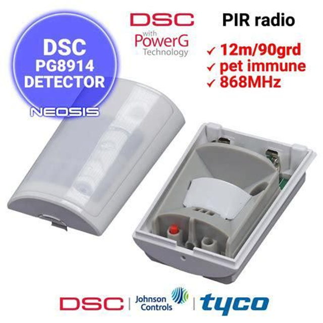 PG8914 - Détecteur infrarouge radio avec immunité aux animaux  NEO