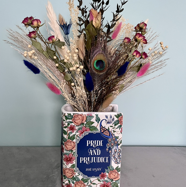 Pride and Prejudice Dried Book Vase