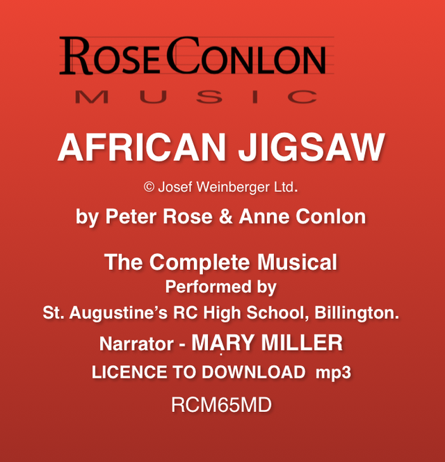 AFRICAN JIGSAW RCM65MD Complete musical (+ narrations) by Peter Rose &amp; Anne Conlon