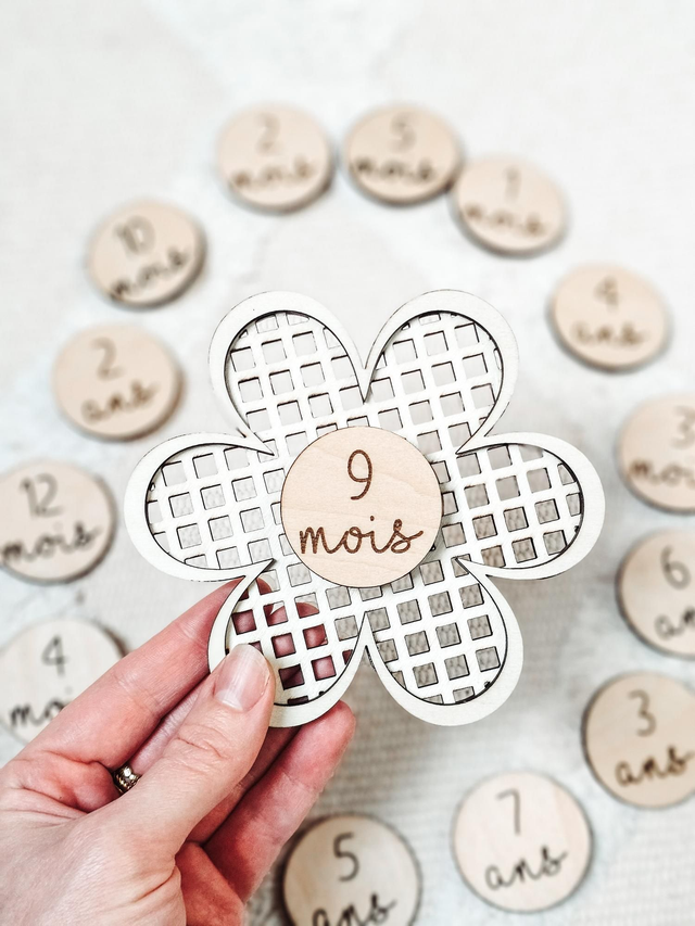 Support et cartes étapes - fleur