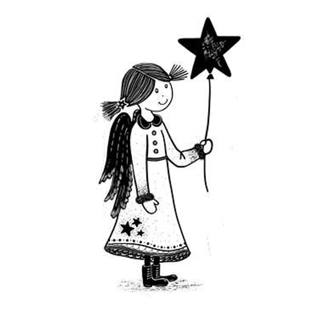 Stempel Engel Stella 4x6cm