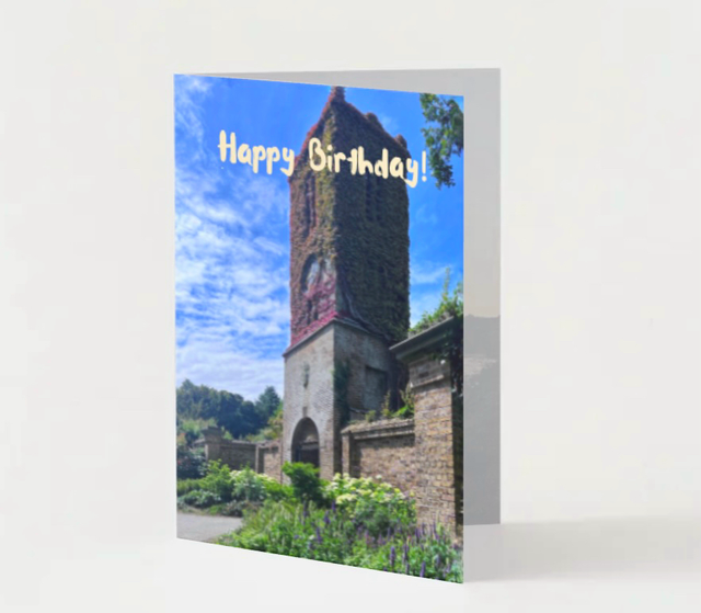 Birthday card with St. Anne’s Clock Tower