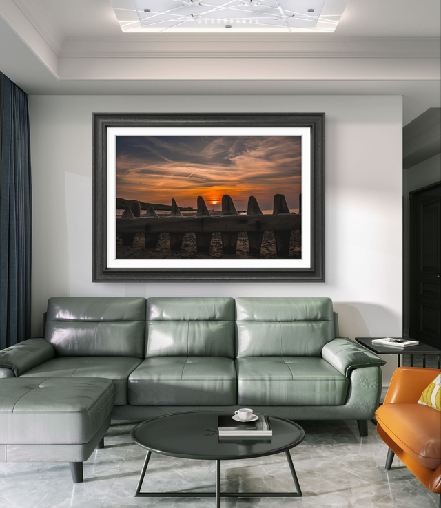 Sunset Eccles on Sea Norfolk - Print Only