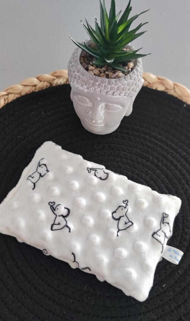 Bouillotte sèche petite minky éléphant 