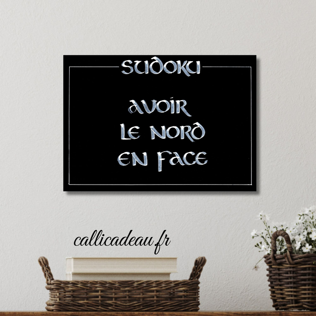 Calligraphie Sudoku | Affiche Fait Main