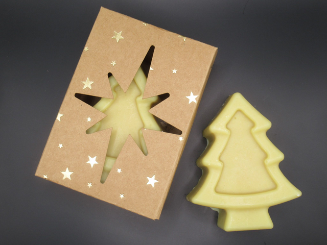 Coffret 1 savon de Noël forme "Sapin"