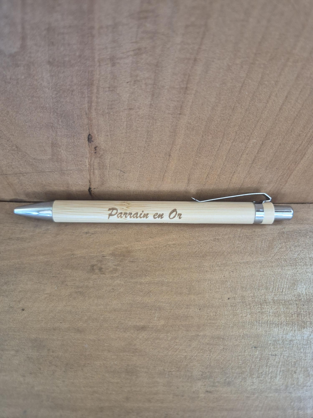 Stylo "parrain en or"