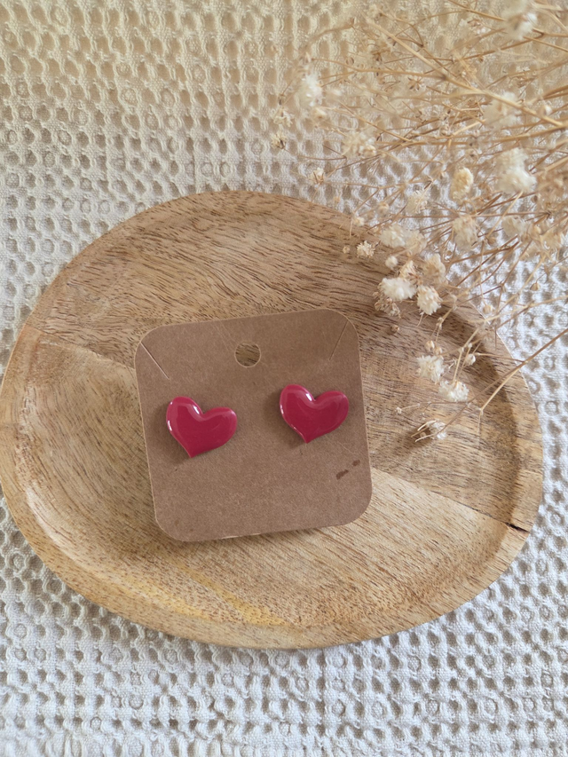 Cœurs glossy coloris cerise