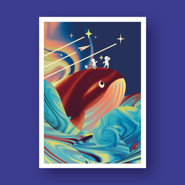 "Océan" - Illustration A5