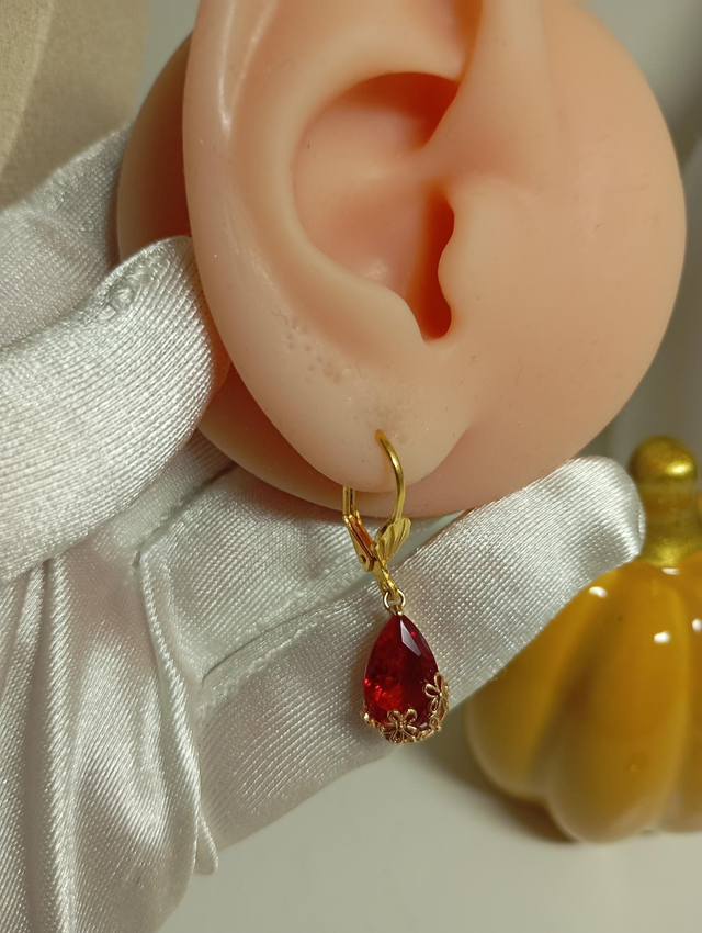 Boucles d'oreilles Hawa rubis