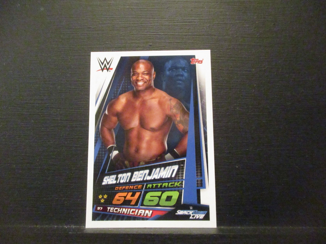 Shelton Benjamin - Smackdown Live Slam Attax Universe Original Trading Card #97