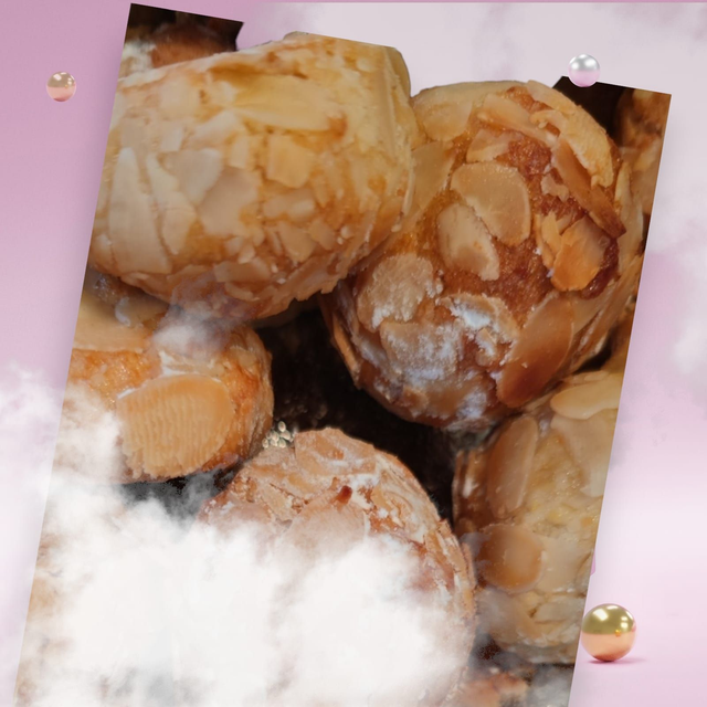 Pasta di Mandorla Fogliame Ciliegia - Mandelgebäck mit Schwarzkirschfüllung