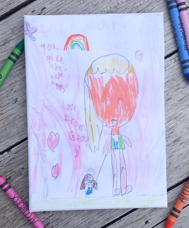 Child&#039;s drawing canvas frame 5&quot; x 7&quot;