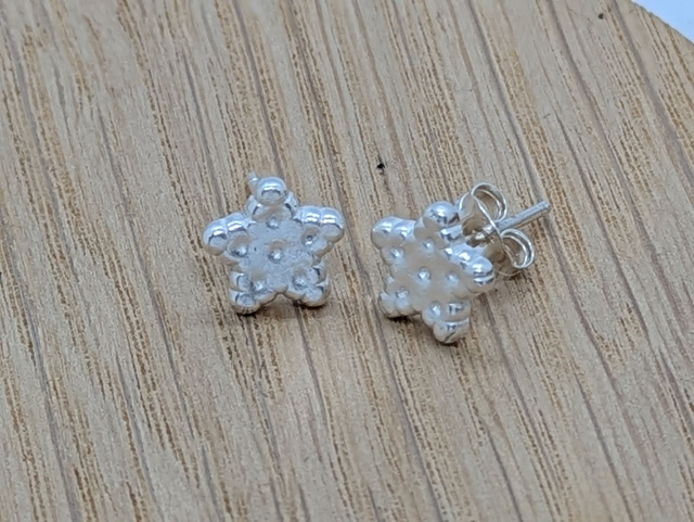 Medium Star Biscuit Earrings 