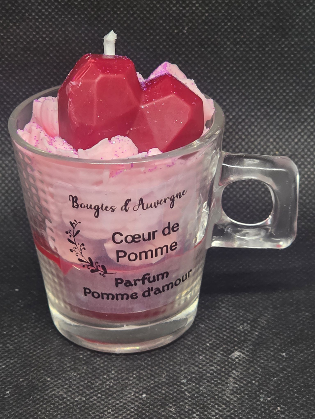 Bougie cœur de pomme Parfum Pomme d’amour