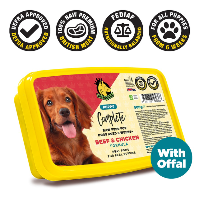 500g ProDog Puppy Chicken and Beef raw dog food