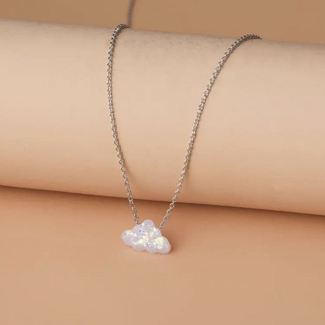 Cloud pendant in opalescent resin