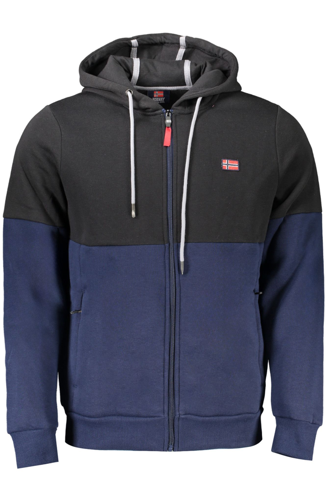 NORWAY 1963 FELPA CON ZIP UOMO BLU