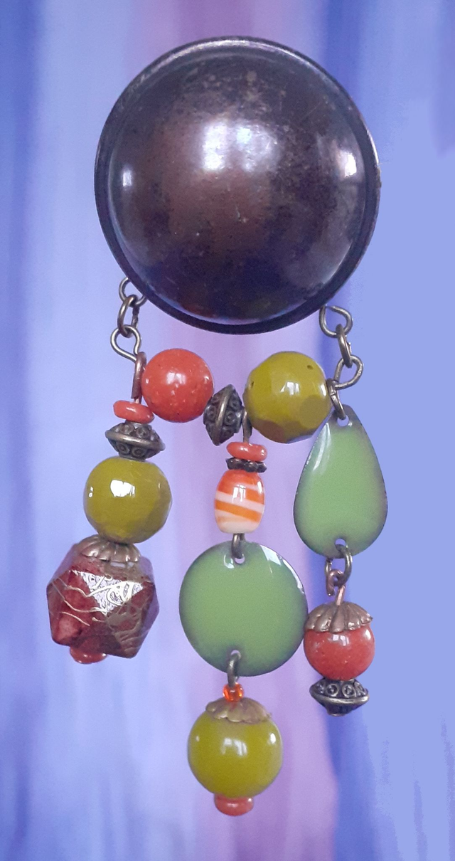 Poggia vert olive Broche ou pendentif