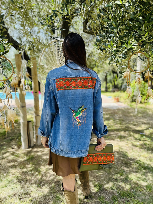 Giacca embrodery Colibrì