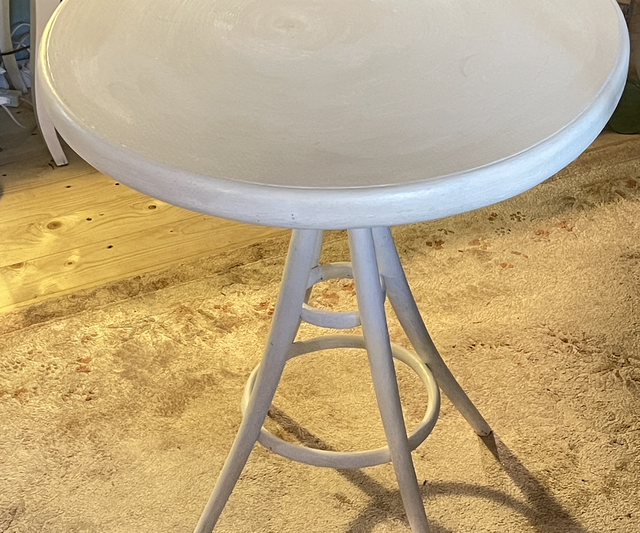 Thonet Tisch Vintage weiß Holz leicht 