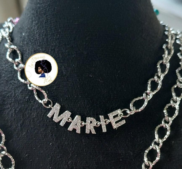 Collier Lettre Perso Argenté