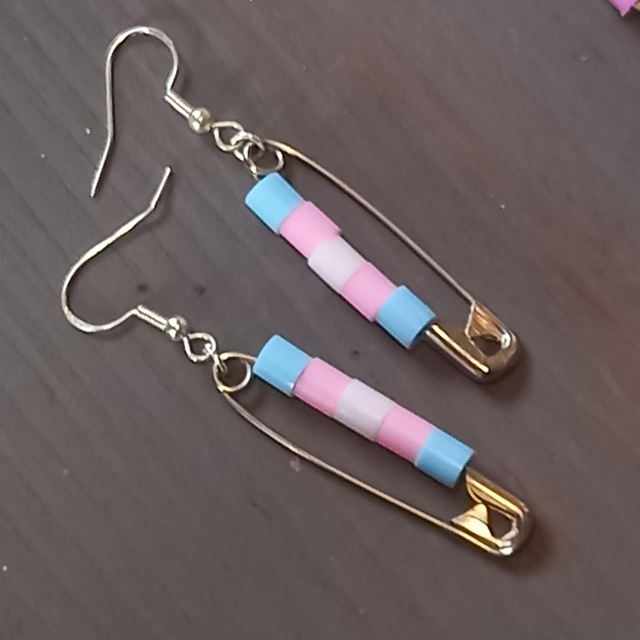 Transgender Safety Pin Earrings