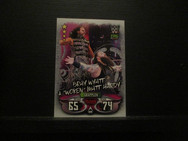 Bray Wyatt &amp; "Woken" Matt Hardy - Tag Teams Slam Attax Live Original Trading Card #329