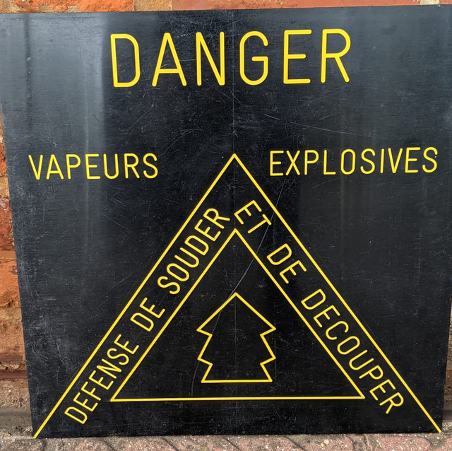 Plaque de métier avec message