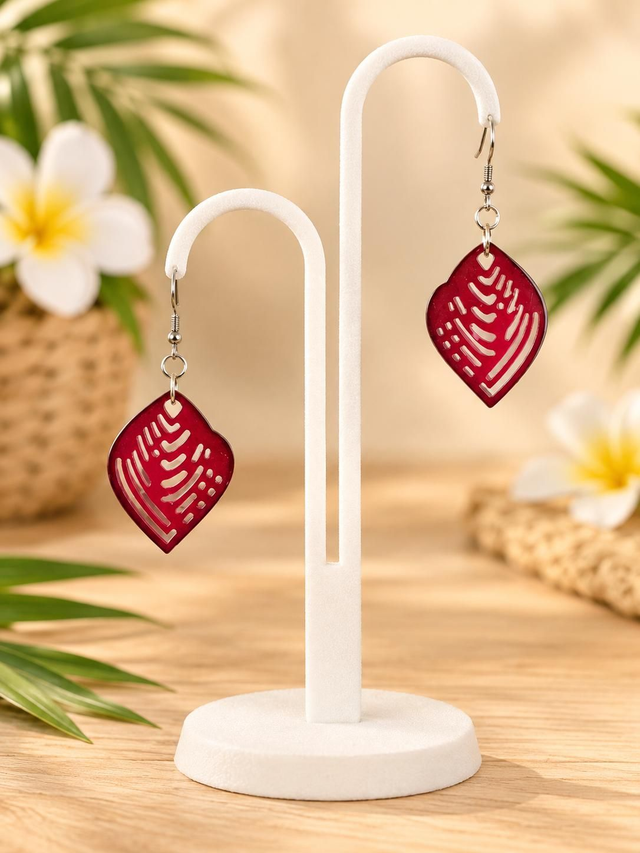 Boucles d’oreilles Géométriques Fuchsia