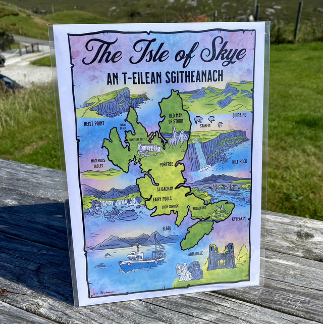 Skye Map A4 print