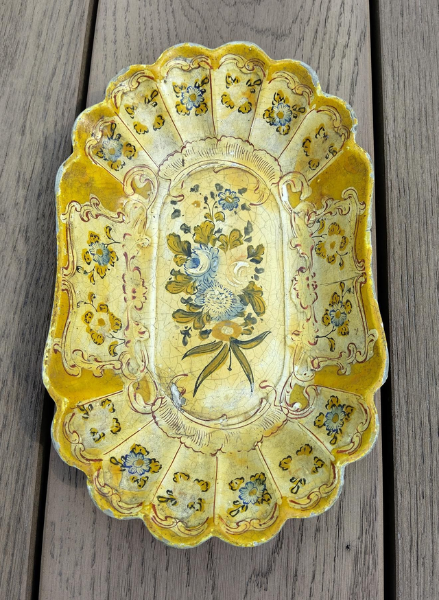 Papier mache trinket tray 