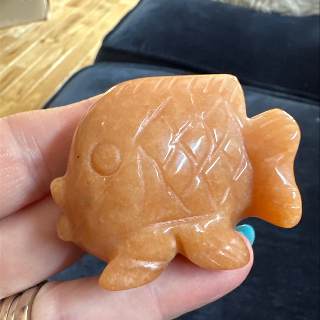 Peach Aventurine Fish 