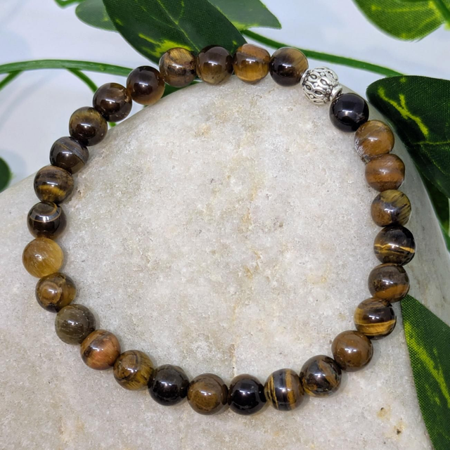 Bracelet "Oeil de tigre" 6mm BR-009