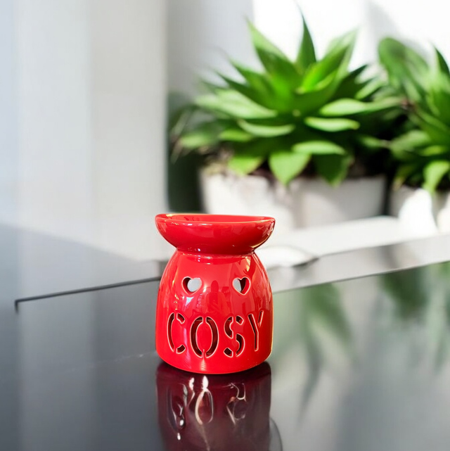 Red Ceramic 'Cosy' Tea light Burner