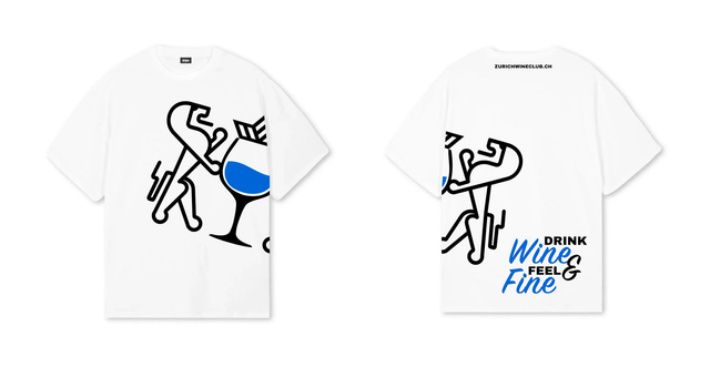 T-shirt ZWC "Drink Wine &amp; Feel Fine"