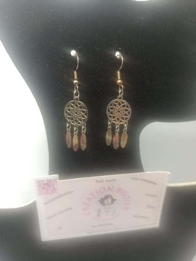 Boucle d'oreille attrape rêve 