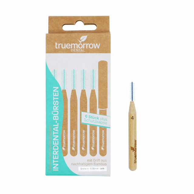Truemorrow Interdentalbürsten (6 Stück) 4 (0.70 mm) - gelb